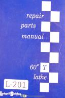 Lodge & Shipley-Lodge Shipley 60\" Model T Chucking Lathe Parts Lists Manual Yer (1953)-60\" T-01